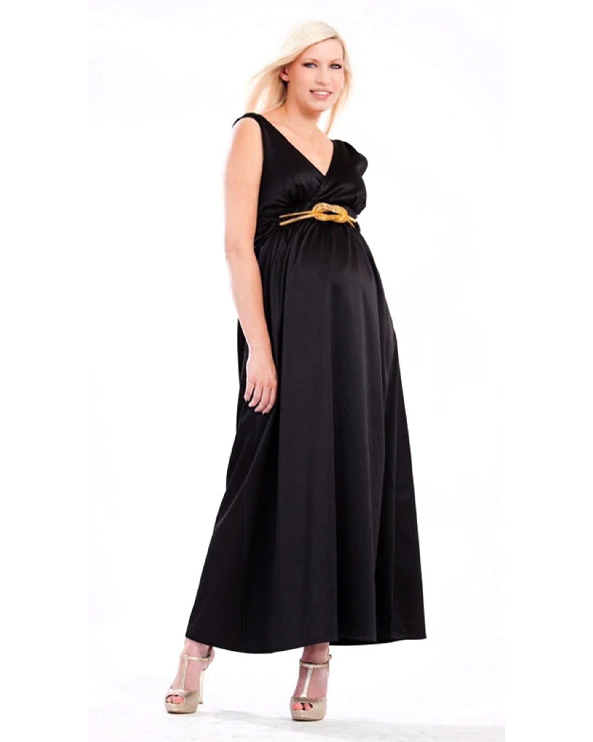 Charlotte Devereux 'Goddess' Maternity Formal Dress - Black