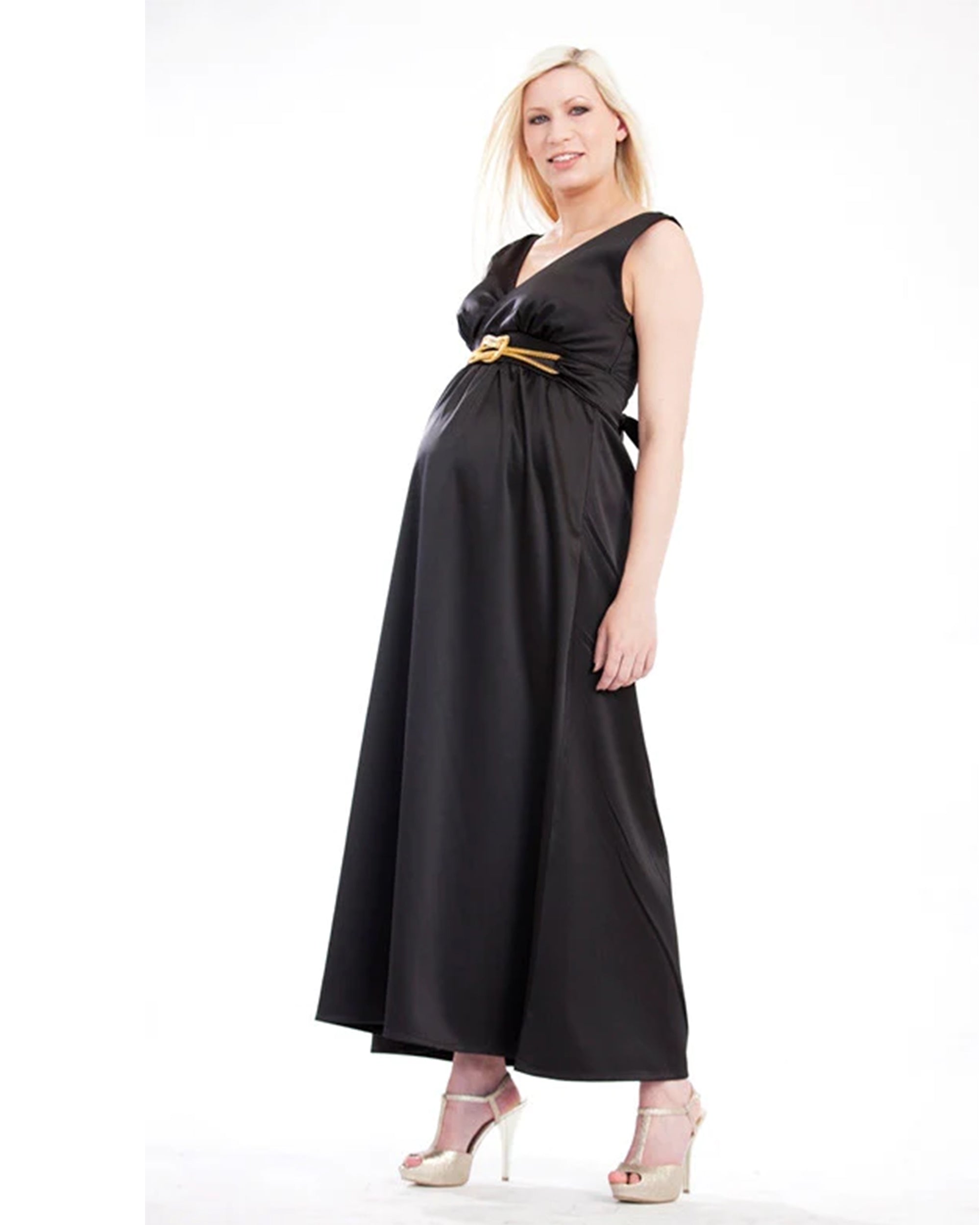 Charlotte Devereux 'Goddess' Maternity Formal Dress - Black