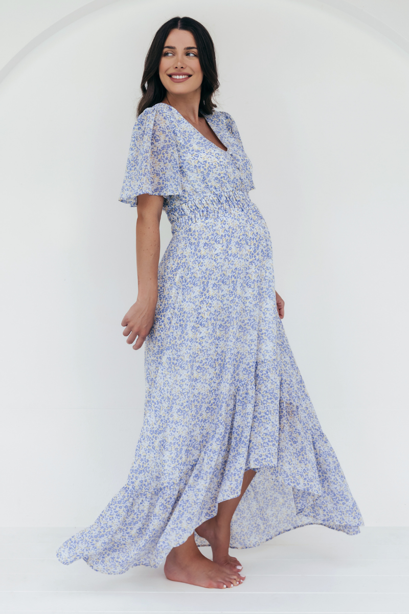 Maive & Bo ‘The Wanderer’ - Blue Floral Chiffon