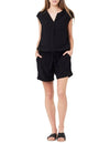 Ripe Maternity Button-up Playsuit - Black