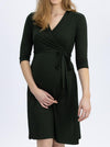 Angel Maternity Classic Wrap Feeding Dress - Khaki