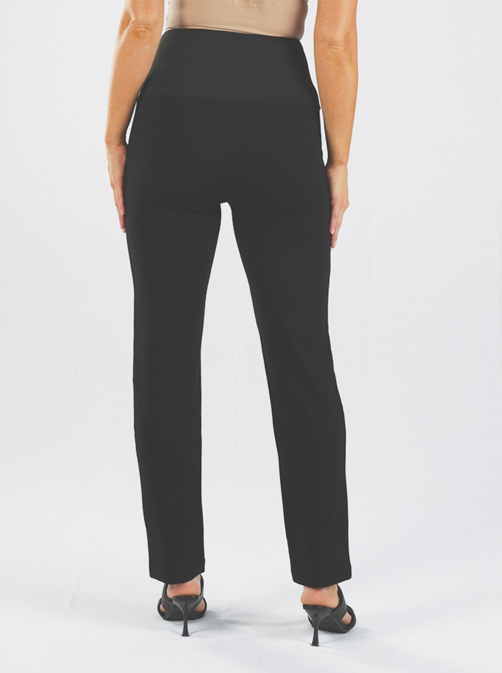Black Zoe Straight-Leg Maternity Work Pants