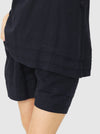 Angel Maternity Linen Shorts - Black