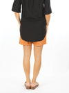 Angel Maternity Linen Shorts - Orange