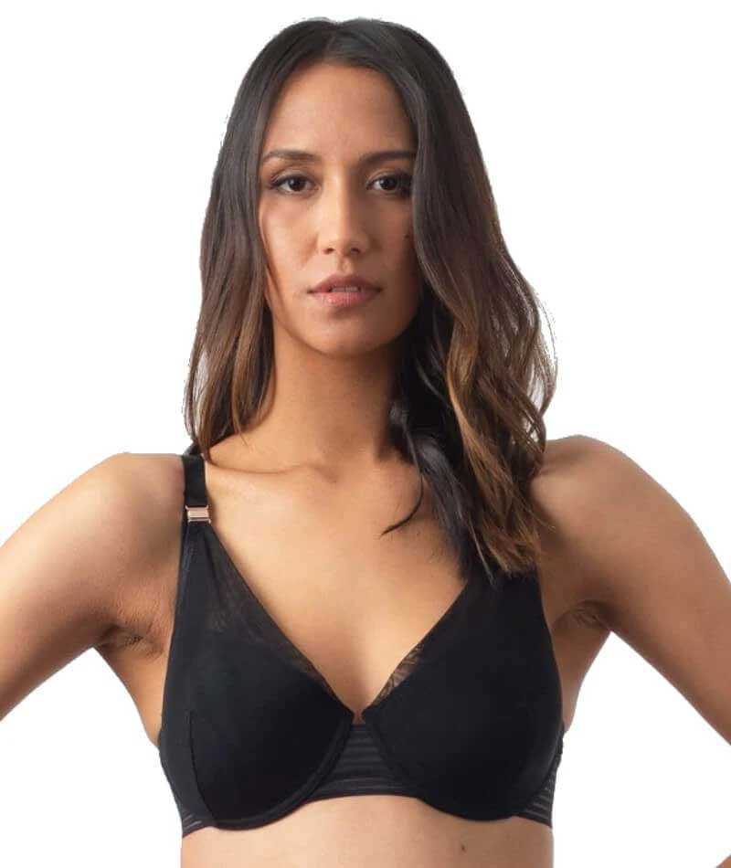 Hotmilk 'Ambition' Plunge Contour Flexi-underwire Nursing Bra - Black