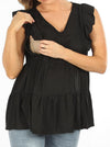 Angel Maternity &#39;Summer&#39; Nursing Top - Black