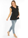 Angel Maternity &#39;Summer&#39; Nursing Top - Black