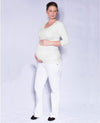 Bloom Maternity Half-Sleeve Top - White