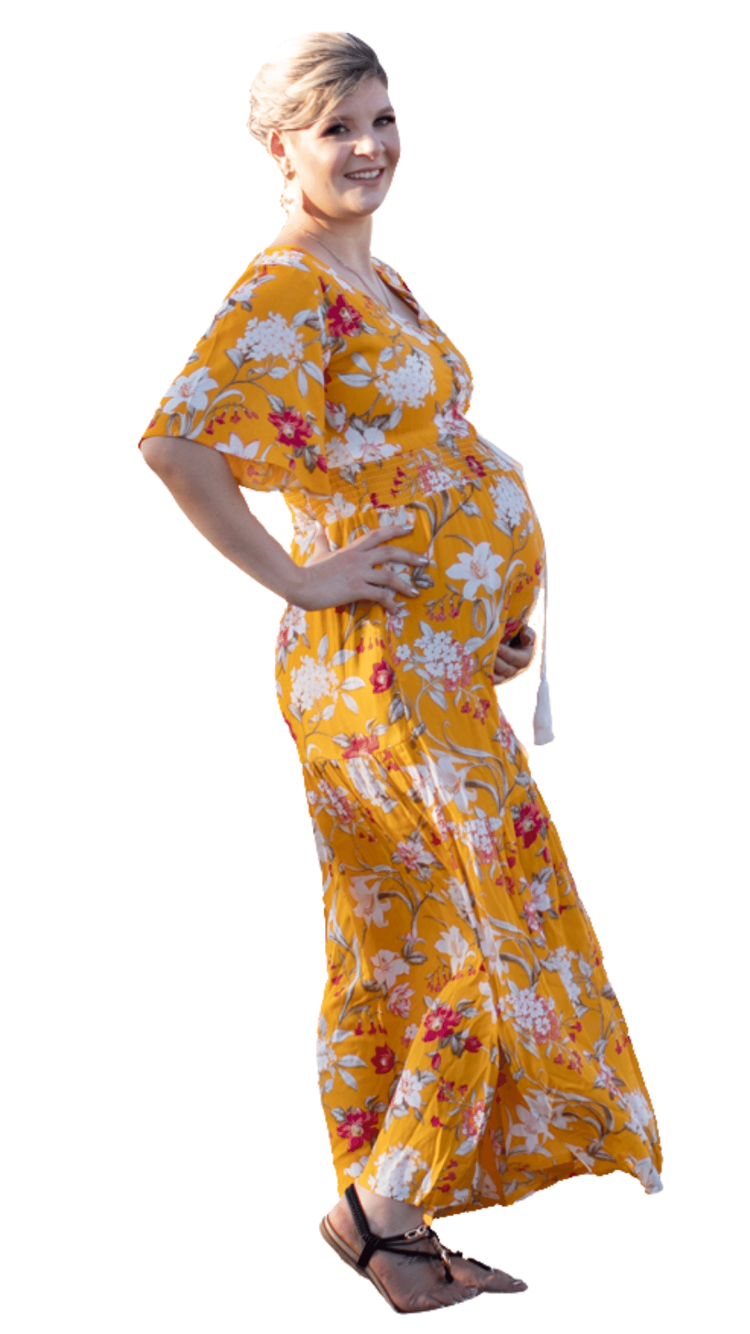 Mamushka 'Hannah Georgette' Maternity & Nursing Maxi Dress