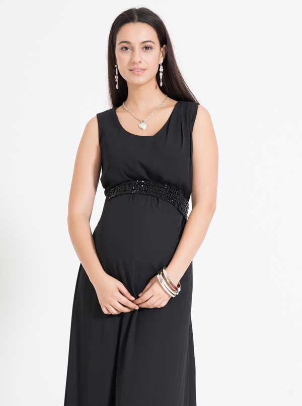 Angel Maternity 'Jewel' Maternity Formal Dress - Black