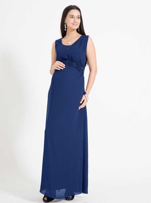 Angel Maternity 'Jewel' Maternity Formal Dress - Navy Blue
