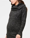 Ripe Maternity Cowl Neck Knit Dress - Black