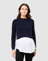 Ripe Maternity &#39;Mandy&#39; Detachable Nursing Knit - Navy