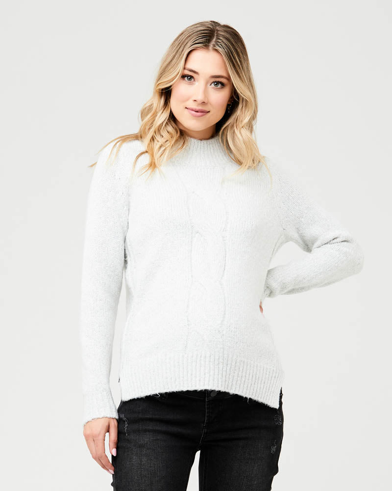 Ripe Maternity Cable Nursing Knit - Snow