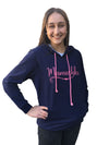 Mamushka Active Maternity &amp; Nursing Hoodie - Navy / Pink Print