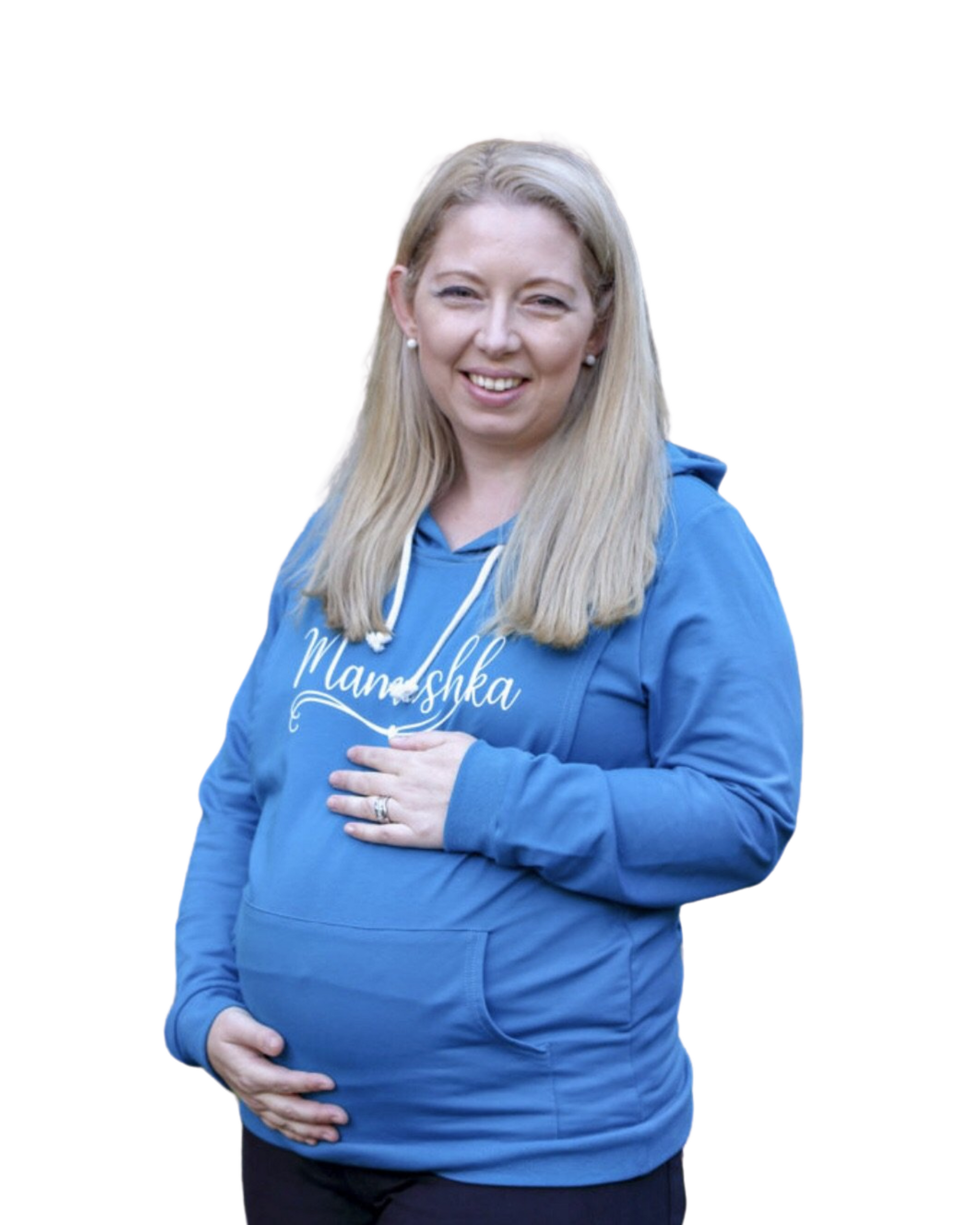 Mamushka Active Maternity & Nursing Hoodie - Peacock Blue
