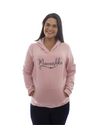 Mamushka Fleece Lined Maternity &amp; Nursing Hoodie - Rose Gold / Navy Print