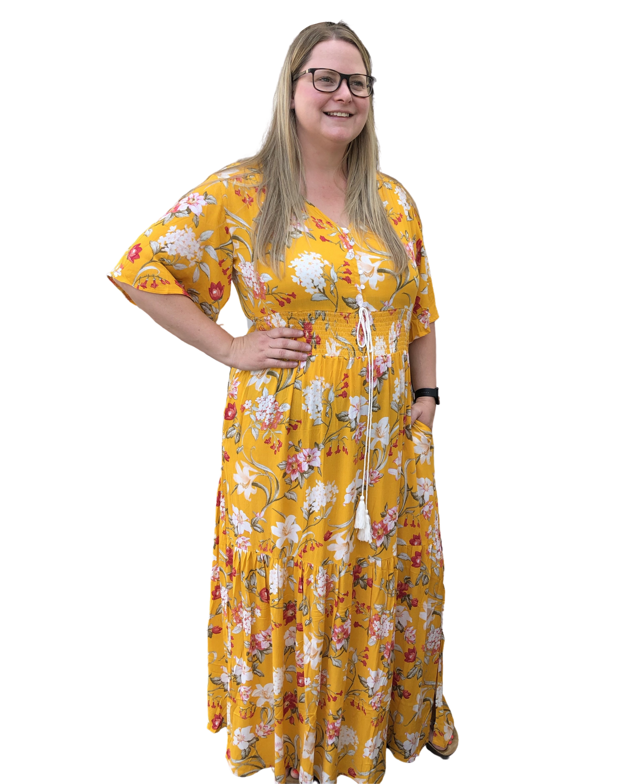 Mamushka 'Hannah Georgette' Maternity & Nursing Maxi Dress