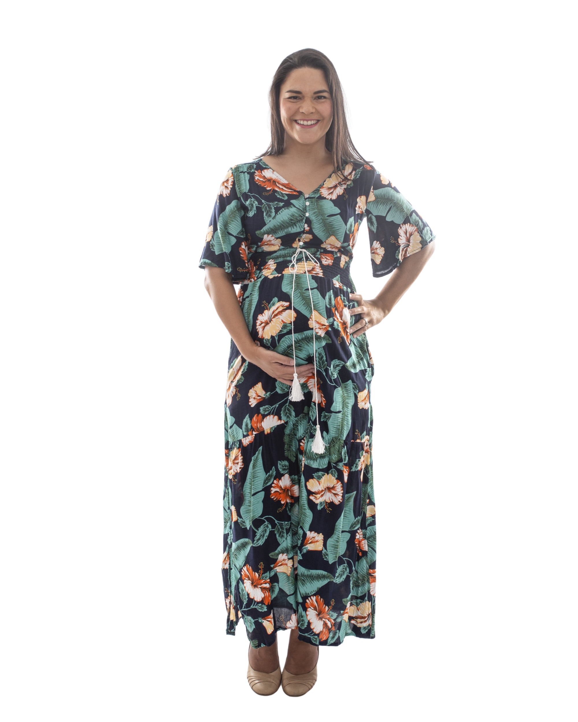 Mamushka 'Zelli Marie' Maternity & Nursing Maxi Dress