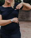 Mim &amp; Bas &#39;The Essential&#39; Maternity Dress - Charcoal
