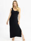 Angel Maternity Nursing Maxi Dress - Black