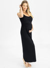 Angel Maternity Nursing Maxi Dress - Black