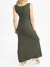 Angel Maternity Nursing Maxi Dress - Khaki