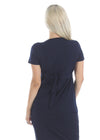 &#39;Bree&#39; Crossover Nursing Top - Navy