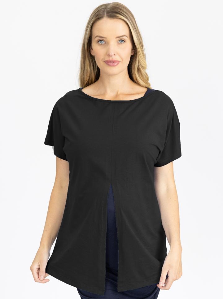 Angel Maternity Reversible T-Shirt - Black