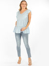 Angel Maternity &#39;Summer&#39; Nursing Top - Sky Blue