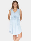 Angel Maternity Tencel Drawstring Dress - Denim Wash