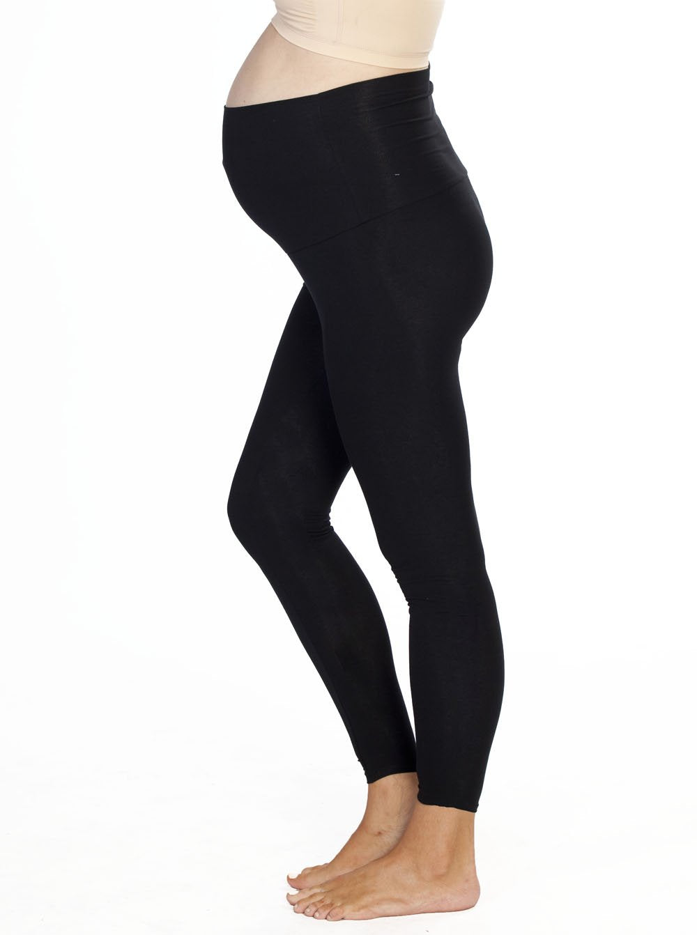 'Cotton Classics' Maternity Leggings - Black