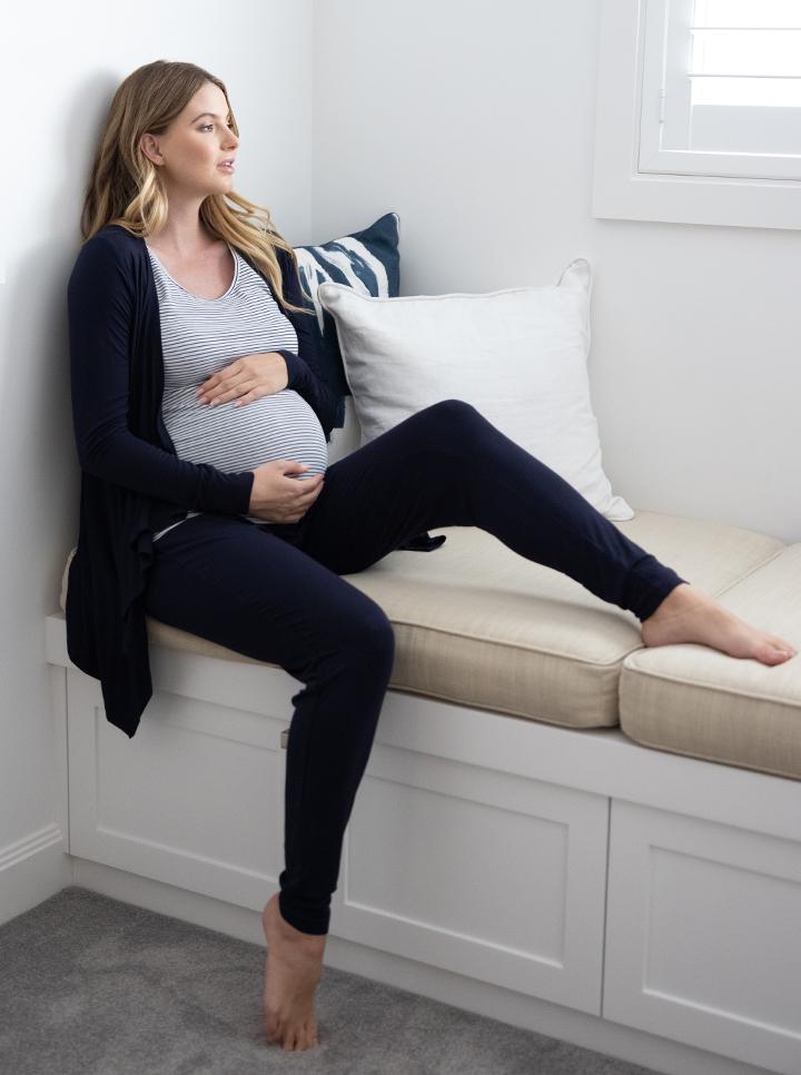 Angel Maternity "Street to Home" Maternity 3 Piece Relax Outfit - Navy