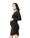 Ripe Maternity Valerie Up/Down Nursing Tunic - Charcoal / Black