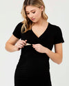 Black &#39;Embraced&#39; Nursing Dress - Ripe Maternity