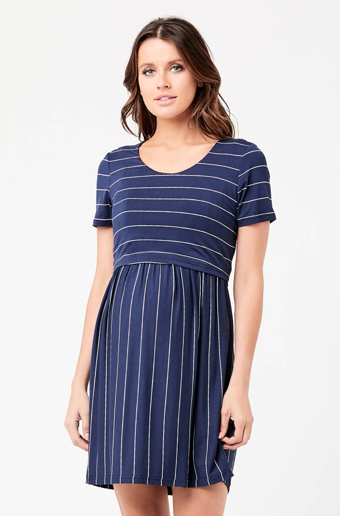 Ripe Maternity Crop Top Nursing Dress - Indigo