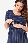 Crop Top Nursing Dress - Indigo