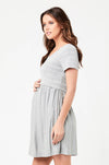 Ripe Maternity Crop Top Nursing Dress - Silver Marle