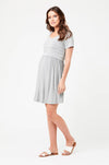 Ripe Maternity Crop Top Nursing Dress - Silver Marle
