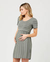 Ripe Maternity Crop Top Nursing Dress - Olive