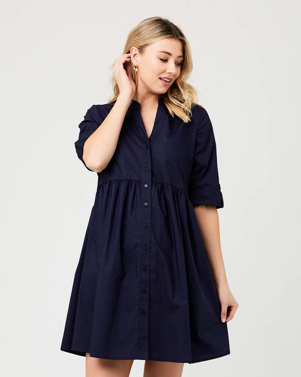 &#39;Paige&#39; Nursing Dress - Navy
