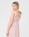 Ripe Maternity &#39;Gingham&#39; Nursing Dress - Pink / White
