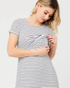 Ripe Maternity &#39;Shelly Summer&#39; Nursing Dress - White &amp; Black