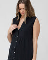 &#39;Tracy&#39; Tiered Nursing Dress - Navy