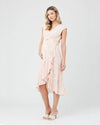 Ripe Maternity &#39;Alanna&#39; Tie Front Dress - Peachy Pink