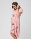Ripe Maternity &#39;Vanessa&#39; Tie Front Dress - Dusty Coral Pink