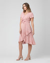 Ripe Maternity &#39;Vanessa&#39; Tie Front Dress - Dusty Coral Pink
