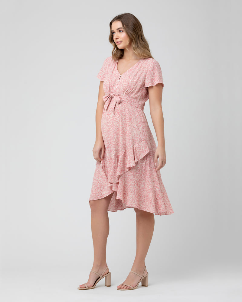 Pink tie deals front dress