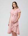 Ripe Maternity &#39;Vanessa&#39; Tie Front Dress - Dusty Coral Pink