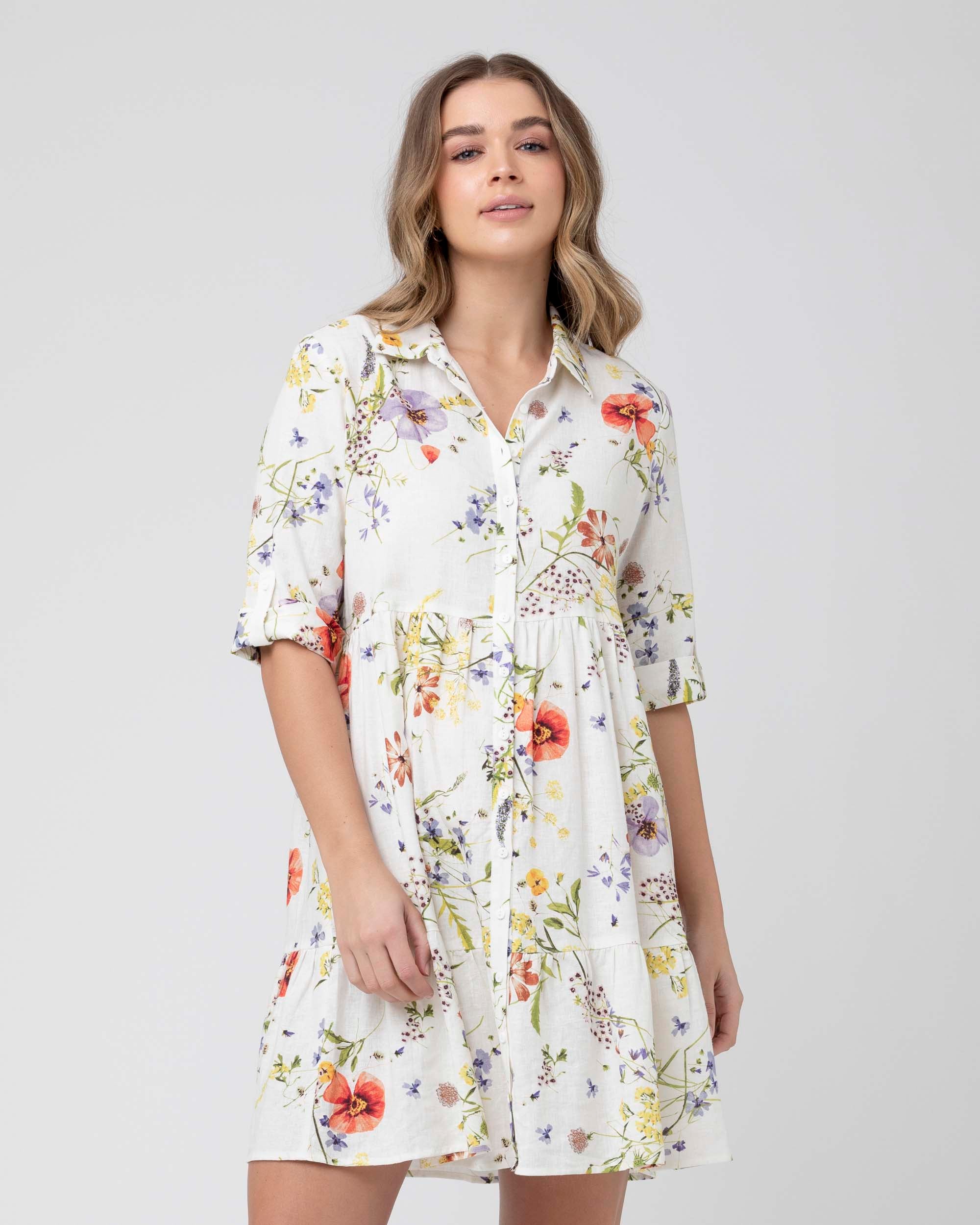 Ripe Maternity 'Bloom' Button Through Dress